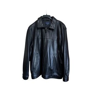 Daniel Cremieux Black Lambskin Leather Jacket XL | Genuine Lambskin | Zip Front